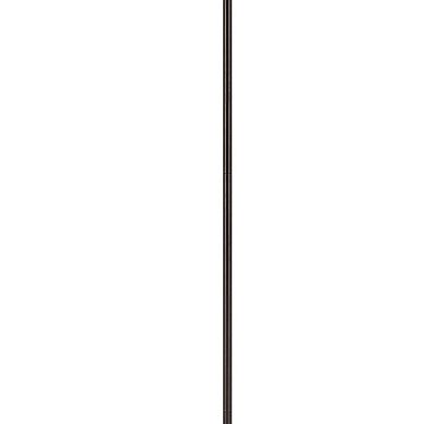 Cyan 65 Inch Adjustable Metal Arc Floor Lamp, White Mica Shade, Dark Bronze