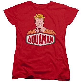 Dc Comics Aquaman Sign Short Sleeve Womens T-shirt