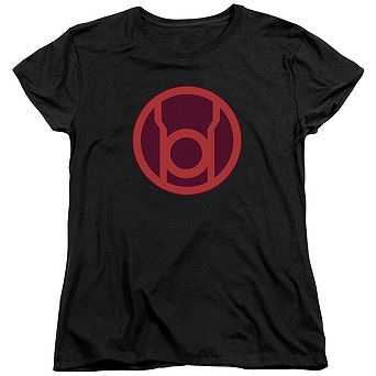 Green Lantern Red Symbol Short Sleeve Womens T-shirt