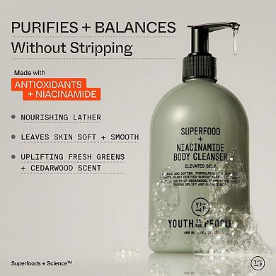 Superfood + Niacinamide Body Cleanser with Antioxidants & Hyaluronic Acid