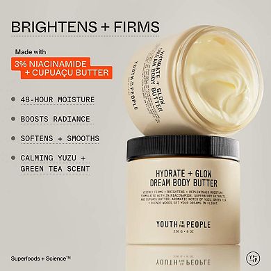 Superberry Firm + Glow Dream Body Butter with Niacinamide, Hyaluronic Acid + Antioxidants