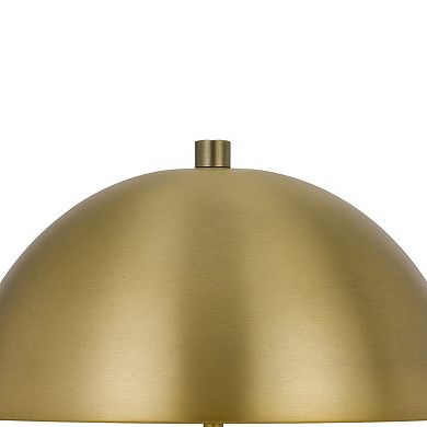 20 Inch Metal Accent Table Lamp with Dome Shade, Brass