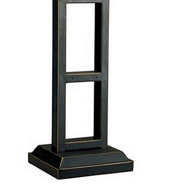 Geometric Metal Body Table Lamp with Fabric Shade, Set of 2,Black and White