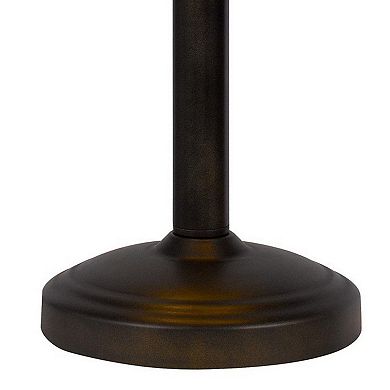 Eli 24 Inch Tiffany Style Table Lamp, Glass Shade, Antique Bronze