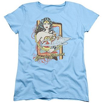 Dc Comics Invisible Jet Short Sleeve Womens T-shirt