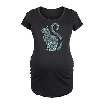 Maternity Mandala Cat Graphic Tee