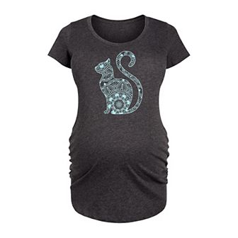 Maternity Mandala Cat Graphic Tee