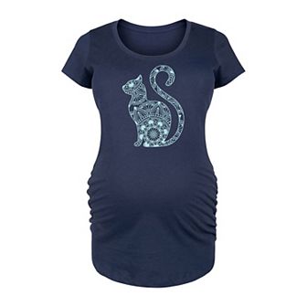 Maternity Mandala Cat Graphic Tee
