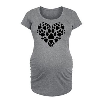 Maternity Pawprint Heart Graphic Tee