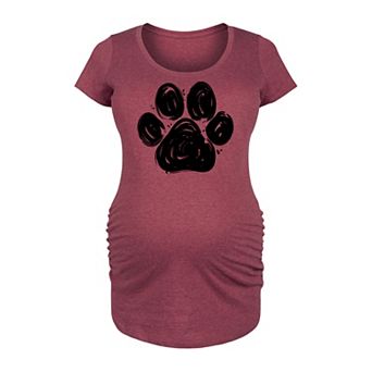 Maternity Brushstroke Paw Print Graphic Tee