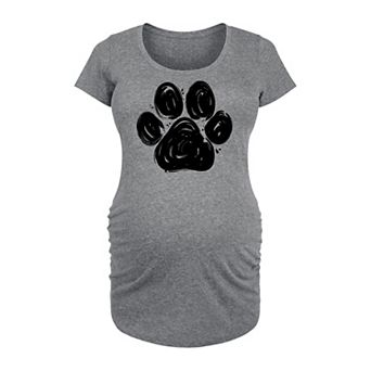 Maternity Brushstroke Paw Print Graphic Tee