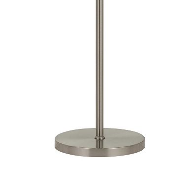 10W LED Adjustable Metal Floor Lamp with Swing Arm, Chrome