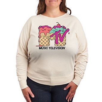 Plus Size MTV Ice Cream French Terry Long Sleeve Tee