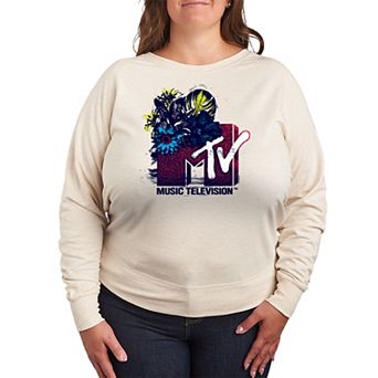 Plus Size MTV Tropic Logo French Terry Long Sleeve Tee