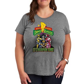 Plus Size Power Rangers Vintage Comic Graphic Tee