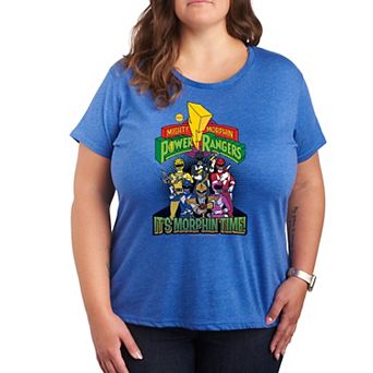 Plus Size Power Rangers Vintage Comic Graphic Tee