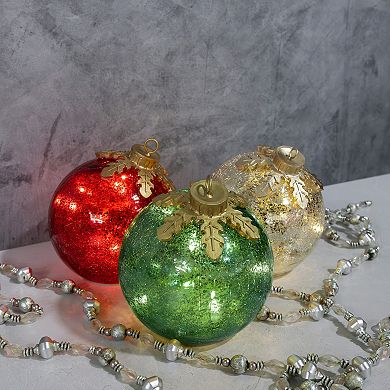 LED Battery Operated Christmas Ornament Table Decor 3-piece Set