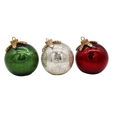 LED Battery Operated Christmas Ornament Table Decor 3-piece Set