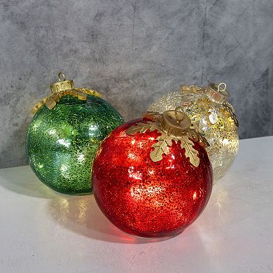 LED Battery Operated Christmas Ornament Table Decor 3-piece Set