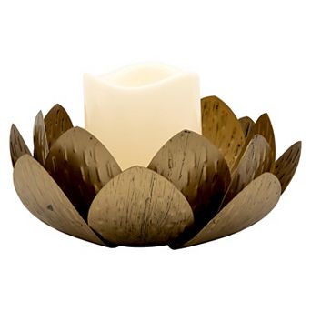 LumaBase Lotus Candle Holder & LED Candle Table Decor