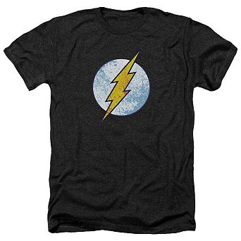 Dc Comics Flash Flash Neon Distress Logo Adult Heather T-shirt