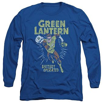 Green Lantern Fully Charged Long Sleeve Adult T-shirt