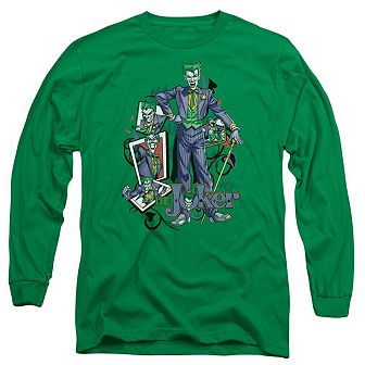 Batman Wild Cards Long Sleeve Adult T-shirt