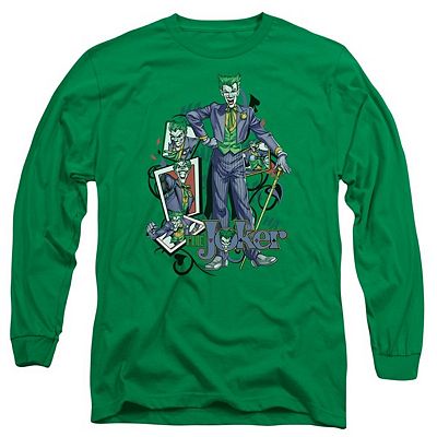 Batman Wild Cards Long Sleeve Adult T-shirt