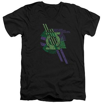 Dc Comics Lantern Shapes Short Sleeve Adult V Neck T-shirt