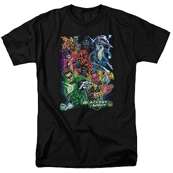 Green Lantern Blackest Group Short Sleeve Adult T-shirt