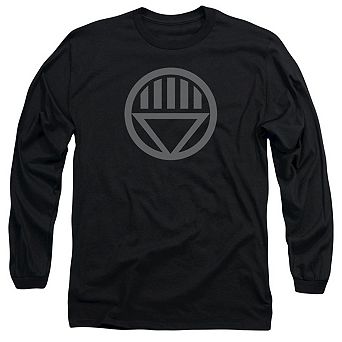 Green Lantern Grey Emblem Long Sleeve Adult T-shirt