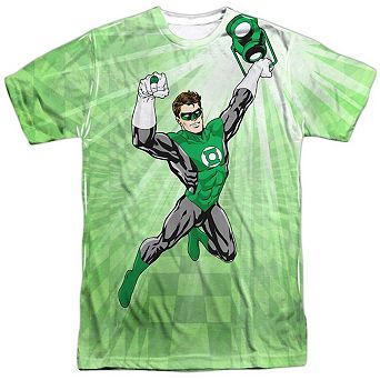 Green Lantern Dynamic Short Sleeve Adult 100% Poly Crew T-shirt