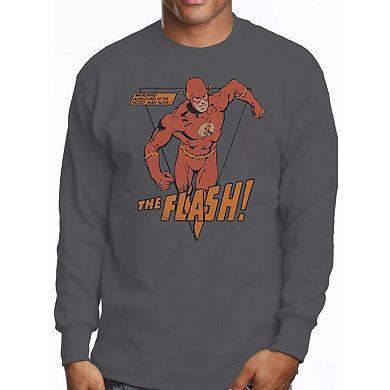 Dc Comics Flash Whirlwind Long Sleeve Adult T-shirt