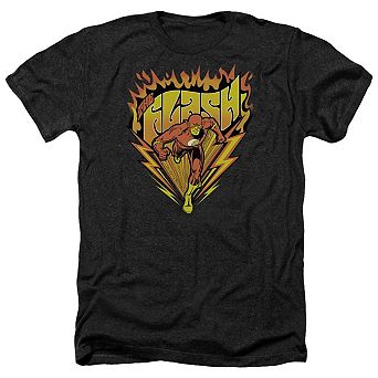 Dc Comics Flash Blazing Speed Adult Heather T-shirt