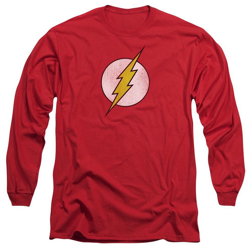 DC Comics The Flash T-Shirt - Men's Distressed Logo Graphic Tee For Superhero Fans