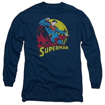 Dc Comics Big Blue Long Sleeve Adult T-shirt