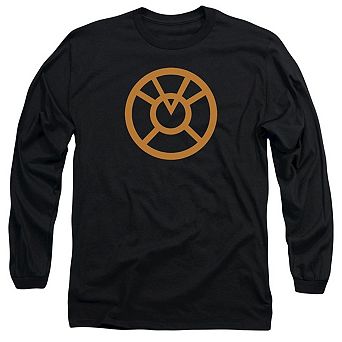 Green Lantern Orange Emblem Long Sleeve Adult T-shirt