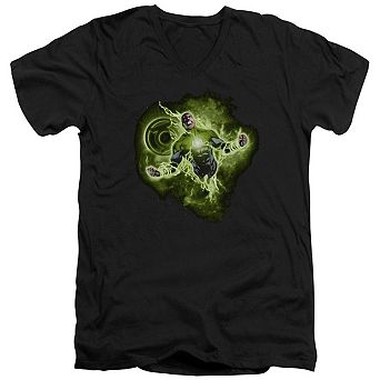 Green Lantern Lantern Nebula Short Sleeve Adult V Neck T-shirt
