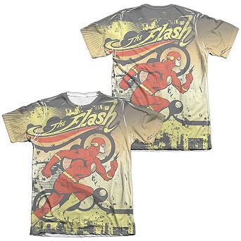 Dc Comics Flash Just Passing Through Adult 65/35 Poly/cotton Short Sleeve T-shirt