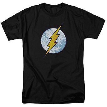 Dc Comics Flash Flash Neon Distress Logo Short Sleeve Adult T-shirt
