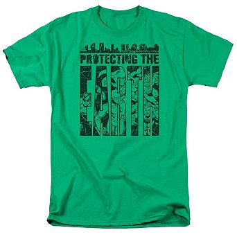 Dc Comics Protecting The Earth Short Sleeve Adult T-shirt