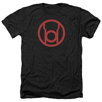 Green Lantern Red Emblem Adult Heather T-shirt
