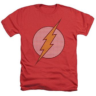 Dc Comics Flash Flash Little Logos Adult Heather T-shirt