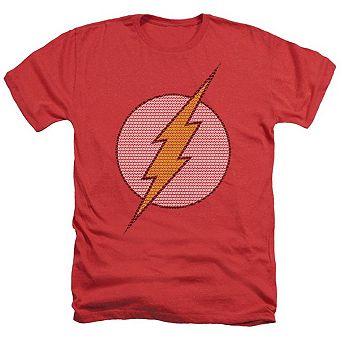 Dc Comics Flash Flash Little Logos Adult Heather T-shirt