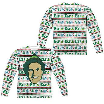 Elf Elf Sweater Long Sleeve Adult Poly Crew T-shirt