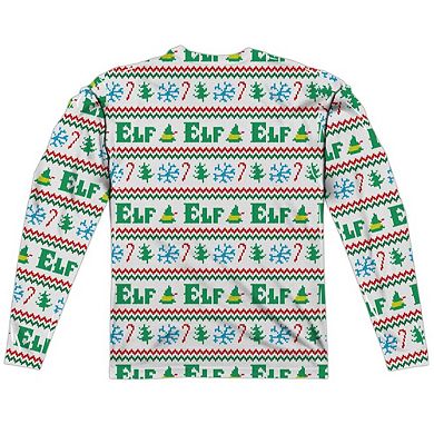 Elf Elf Sweater Long Sleeve Adult Poly Crew T-shirt