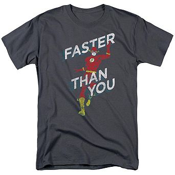 Dc Comics Flash Faster Than You Short Sleeve Adult T-shirt