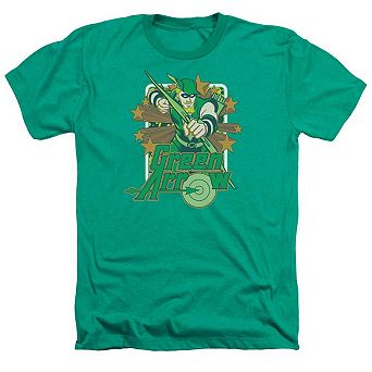 Dc Comics Green Arrow Stars Adult Heather T-shirt