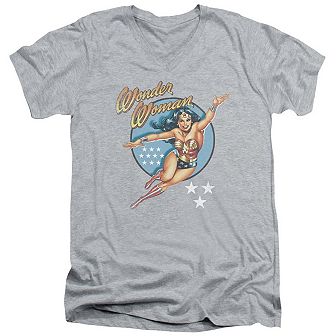 Dc Comics Wonder Woman Vintage Short Sleeve Adult V Neck T-shirt