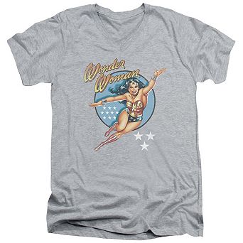 Dc Comics Wonder Woman Vintage Short Sleeve Adult V Neck T-shirt